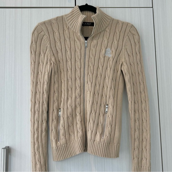 Ralph Lauren Cable Knit Zip Sweater - Picture 4 of 5